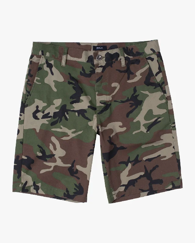 Men's moisture - wicking performance shorts for sweaty outdoor activities   Week-End 20" Stretch Shorts - Woodland Camo