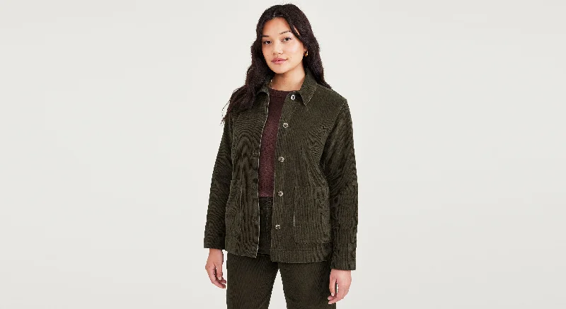 Men's wide - leg linen blend shorts for a relaxed beachside vibe    Women's Regular Fit Chore Jacket