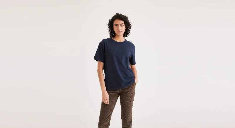 Men's flat - front chino shorts for semi - formal summer events   Women's Regular Fit Crew Tee