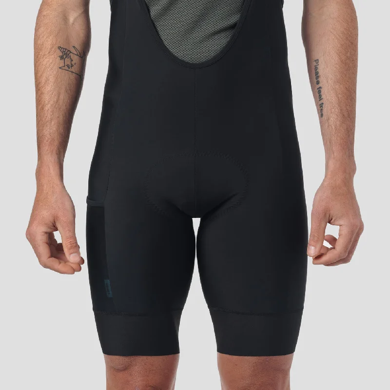 Men's neon - colored athletic shorts for high - visibility workouts   Men's Work Bib Short - Obsidian