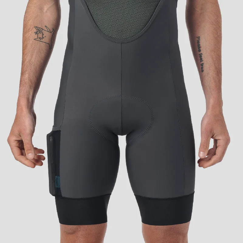 Men's breathable cotton athletic shorts for intense workouts Men's Work Bib Short - Slate