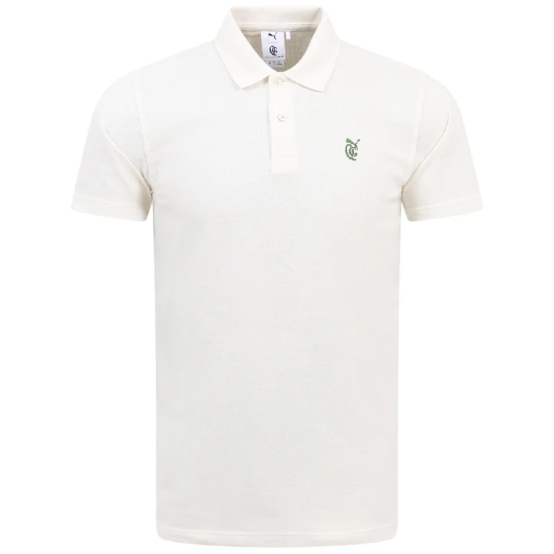 Men's budget - friendly basic polo shirts in multiple colorsX QGC Post Round Polo Warm White - SS24