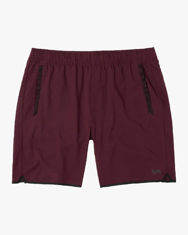 Men's elastic waistband lounge shorts for lazy weekends at home   Yogger IV 17" Athletic Shorts - Plum
