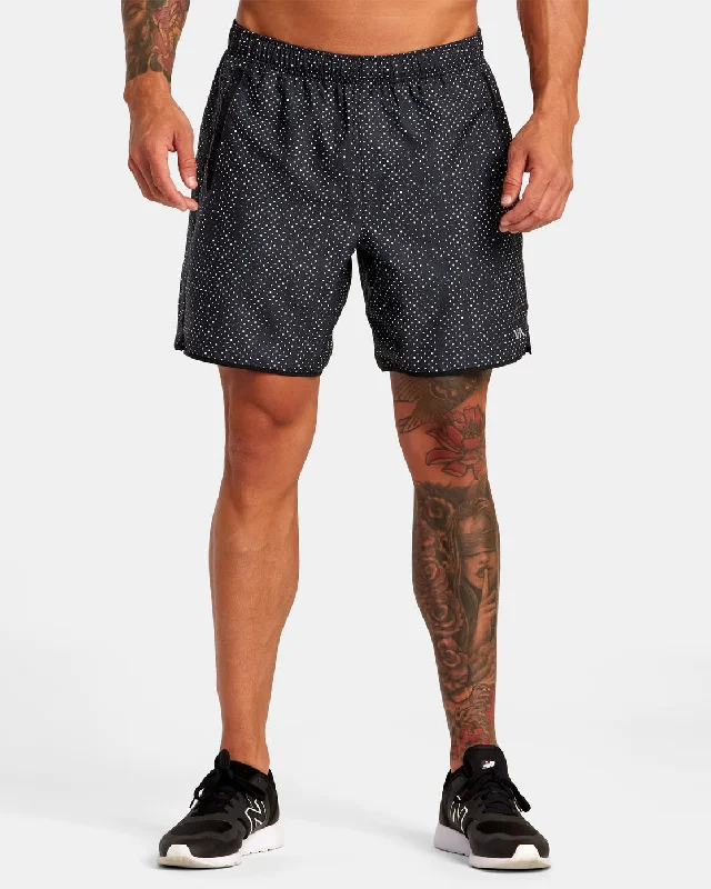 Men's ripped denim shorts for a trendy streetwear aesthetic   Yogger IV 17" Athletic Shorts - Black Half