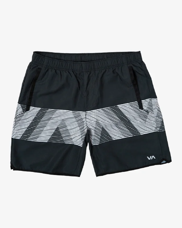Men's side - stripe track shorts for a sporty running look   Yogger IV 17" Athletic Shorts - Black Va Blur