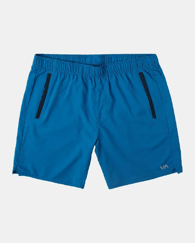 Men's pleated front twill shorts for a classic and sophisticated appearance   Yogger IV 17" Athletic Shorts - French Blue