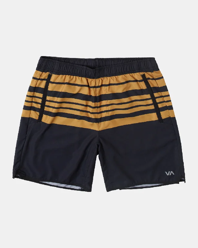 Men's side - stripe track shorts for a sporty running look   Yogger IV 17" Athletic Shorts - Goldsmith Stripe