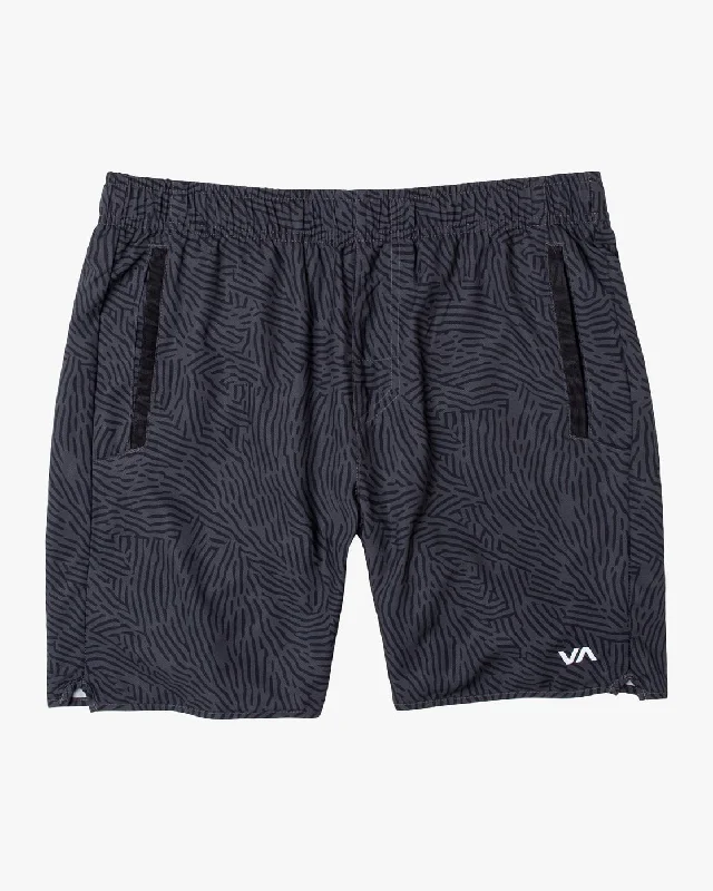 Men's moisture - wicking performance shorts for sweaty outdoor activities   Yogger IV 17" Athletic Shorts - Grey Black