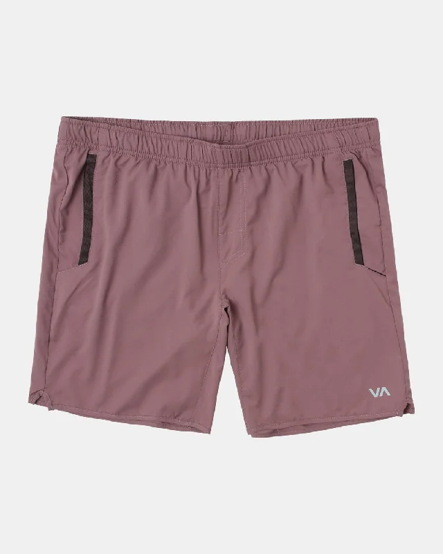 Men's plaid pattern wool blend shorts for a preppy fall style   Yogger IV 17" Athletic Shorts - Old Mauve
