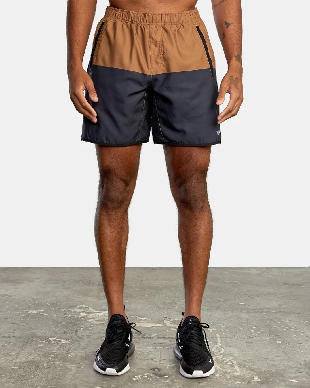 Men's wide - leg linen blend shorts for a relaxed beachside vibe    Yogger IV 17" Athletic Shorts - Rubber Blocked