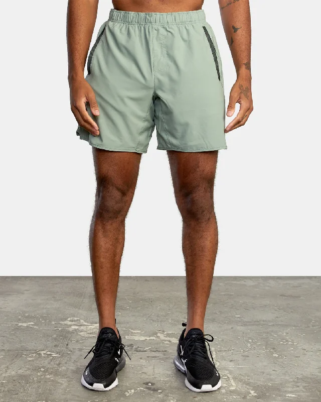 Men's elastic waistband lounge shorts for lazy weekends at home   Yogger IV 17" Athletic Shorts - Stone Sage