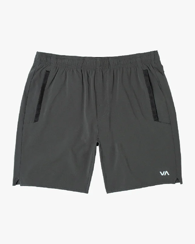 Men's ripped denim shorts for a trendy streetwear aesthetic   Yogger Stretch 17" Athletic Shorts - Slate