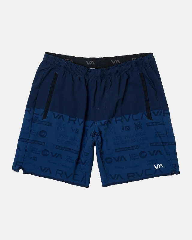 Men's flat - front chino shorts for semi - formal summer events   Yogger Stretch 17" Athletic Shorts - All Brand Navy