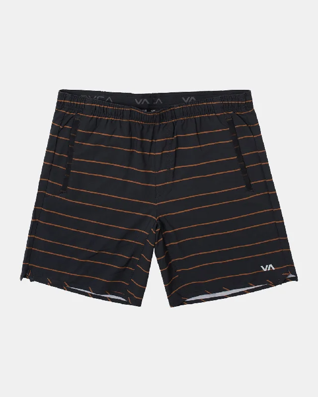Men's button - fly denim work shorts for durability on the job   Yogger Stretch 17" Athletic Shorts - Club Stripe Rubber