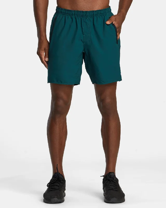 Men's drawstring casual linen shorts for a laid - back summer look Yogger Stretch 17" Athletic Shorts - Deep Sea