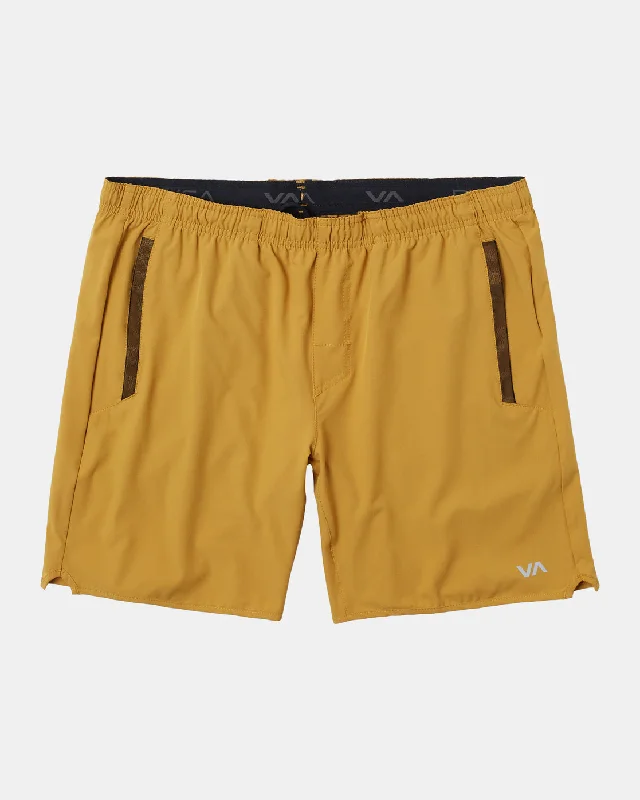 Men's flat - front chino shorts for semi - formal summer events   Yogger Stretch 17" Athletic Shorts - Goldsmith