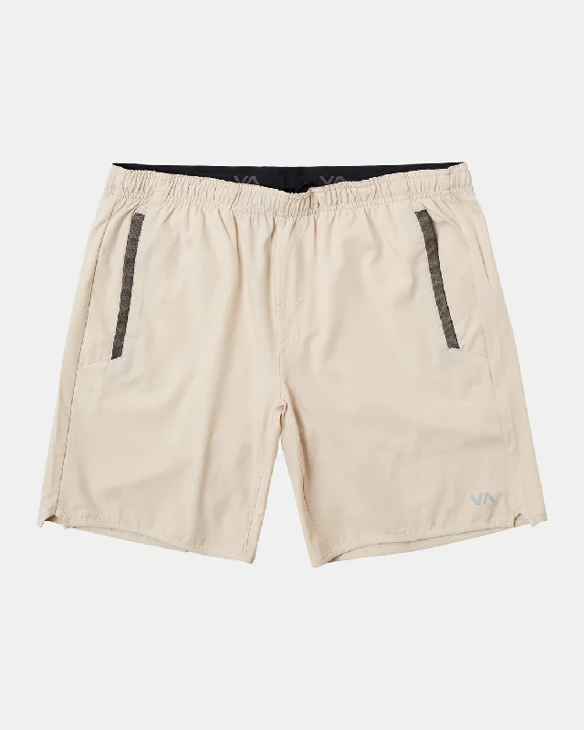 Men's camo print cargo shorts for outdoor adventures Yogger Stretch 17" Athletic Shorts - Oatmeal