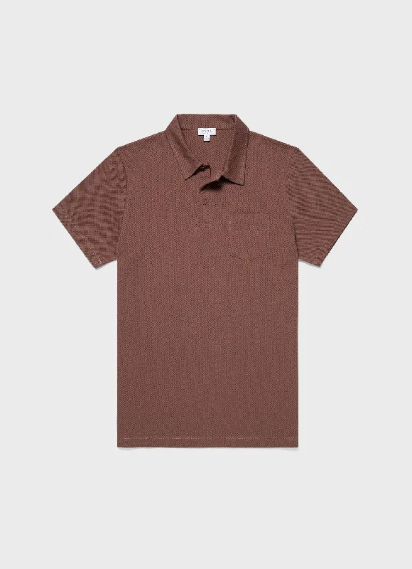 Men's vintage - inspired retro polo shirts with unique patternsMen's Riviera Polo Shirt in Brown