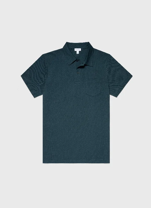 Men's formal - style silk blend polo shirts for special occasionsMen's Riviera Polo Shirt in Peacock